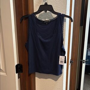 Harper Blue Crop Sleeveless Tank Top